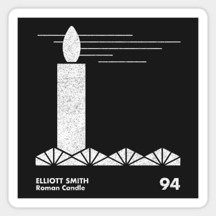 Elliott Smith / Roman Candle / Minimalist Design Artwork Sticker